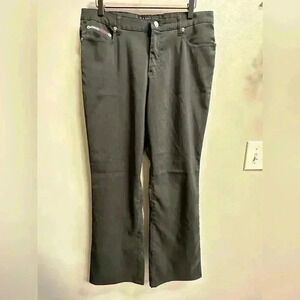 Vintage Y2K 2001 Tommy Hilfiger Low Rise Black Flare Pants Women Size 13